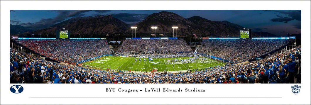 BYU Cougars 50 Yard Line Lavell Edwards Stadium Panoramic Picture