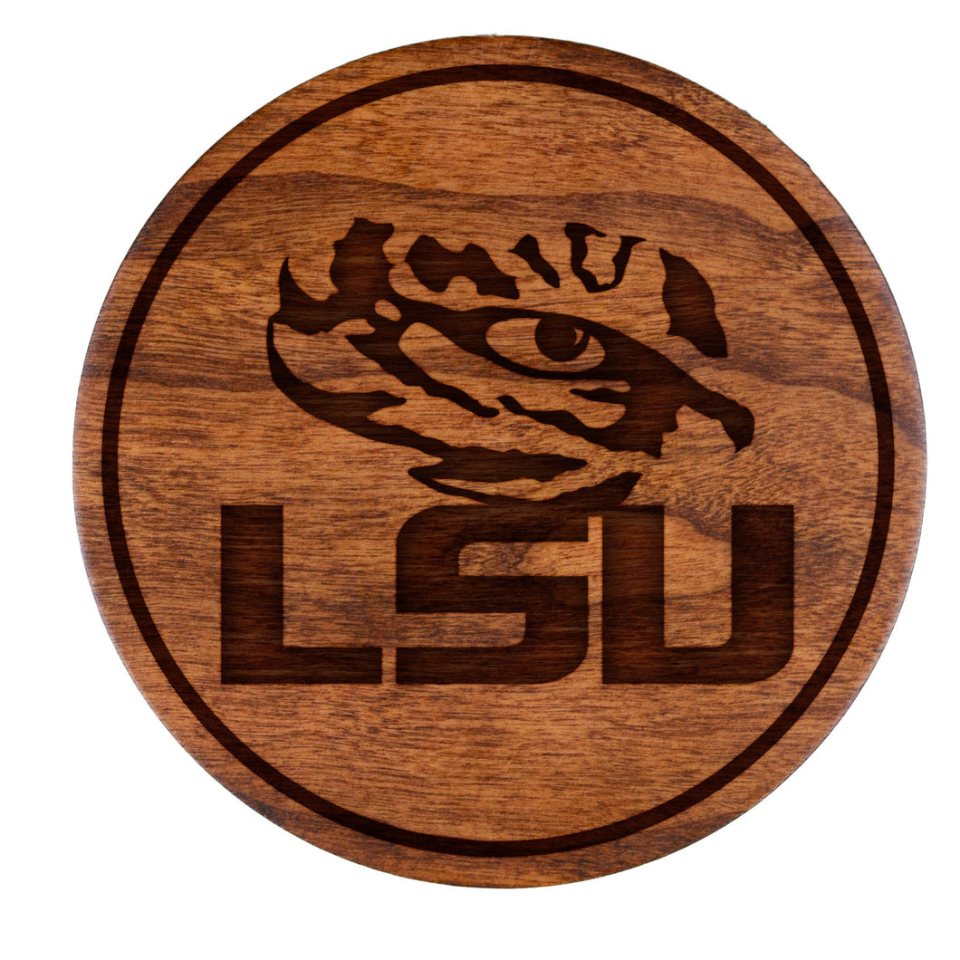 LSU Tigers Cherry Coasters Set- Tigers Eye