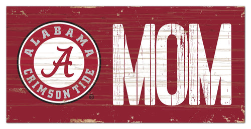 Alabama Crimson Tide Mom Wood Sign - 6