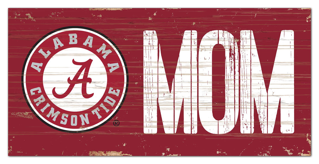 Alabama Crimson Tide Mom Wood Sign - 6