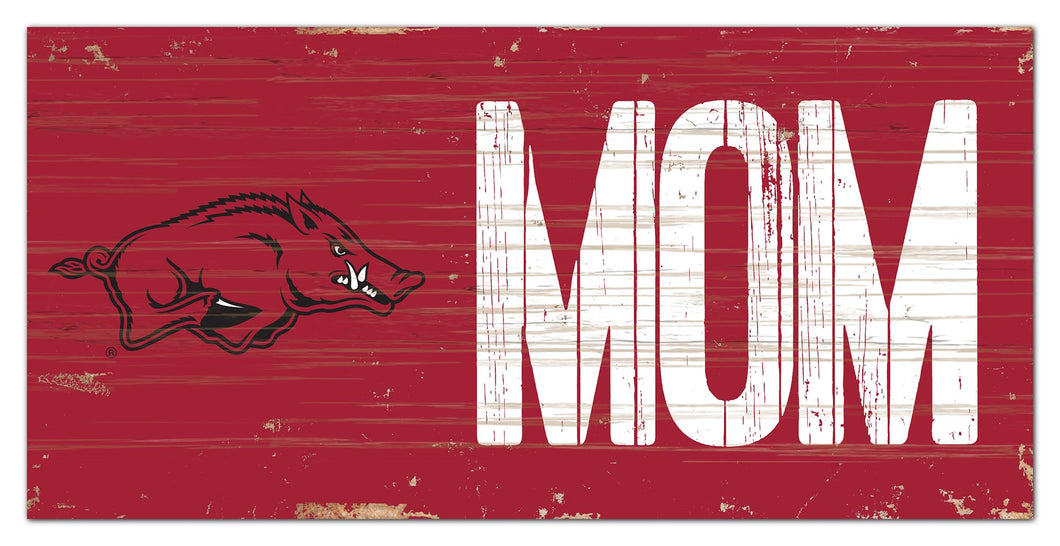 Arkansas Razorbacks Mom Wood Sign - 6