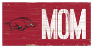Arkansas Razorbacks Mom Wood Sign - 6"x12"