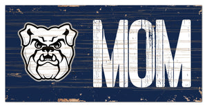 Butler Bulldogs Mom Wood Sign - 6"x12"