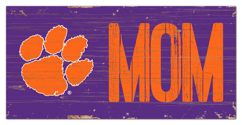 Clemson Tigers Mom Wood Sign - 6
