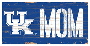 Kentucky Wildcats Mom Wood Sign - 6"x12"