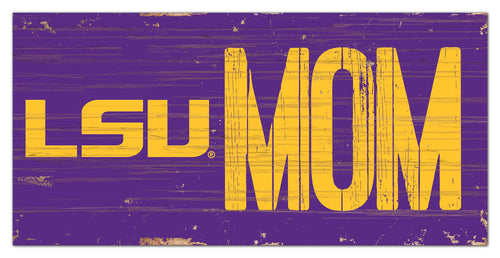 LSU Tigers Mom Wood Sign - 6