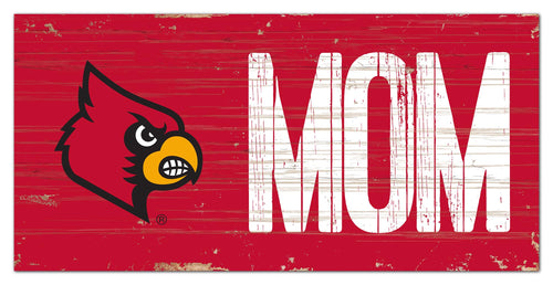 Louisville Cardinals Mom Wood Sign - 6