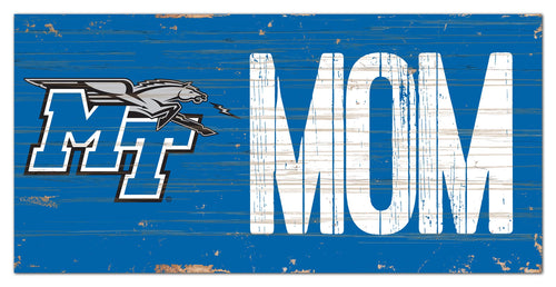 Middle Tennessee State Blue Raiders Mom Wood Sign - 6