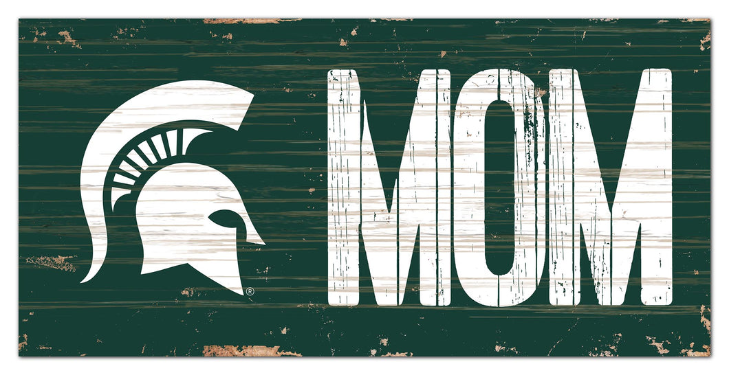 Michigan State Spartans Mom Wood Sign - 6