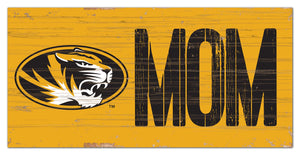 Missouri Tigers Mom Wood Sign - 6"x12"