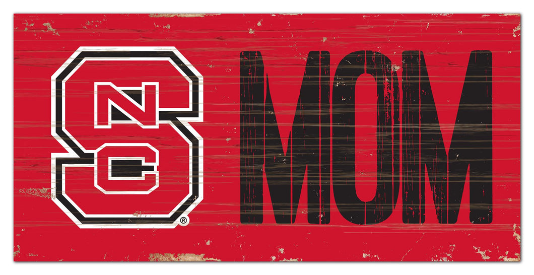 NC State Wolfpack Mom Wood Sign - 6