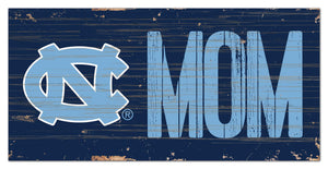 North Carolina Tar Heels Mom Wood Sign - 6"x12"