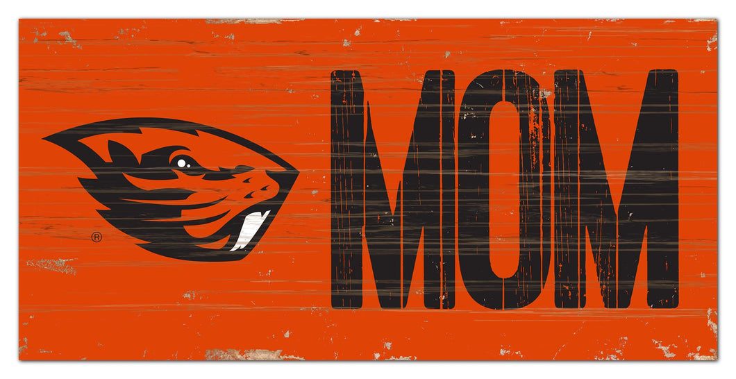 Oregon State Beavers Mom Wood Sign - 6