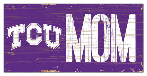 TCU Horned Frogs Mom Wood Sign - 6