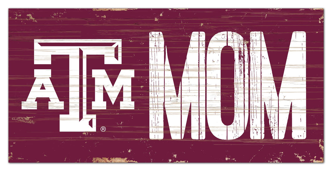 Texas A&M Aggies Mom Wood Sign - 6