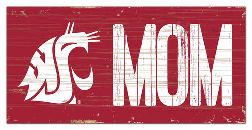 Washington State Cougars Mom Wood Sign - 6