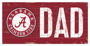 Alabama Crimson Tide Dad Wood Sign - 6"x12"