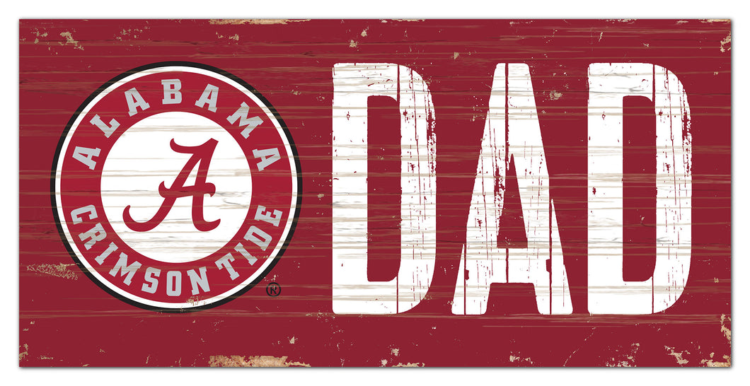 Alabama Crimson Tide Dad Wood Sign - 6