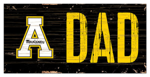 Appalachian State Mountaineers Dad Wood Sign - 6"x12"