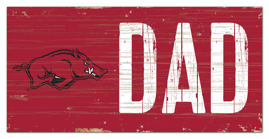 Arkansas Razorbacks Dad Wood Sign - 6