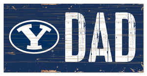 BYU Cougars Dad Wood Sign - 6"x12"