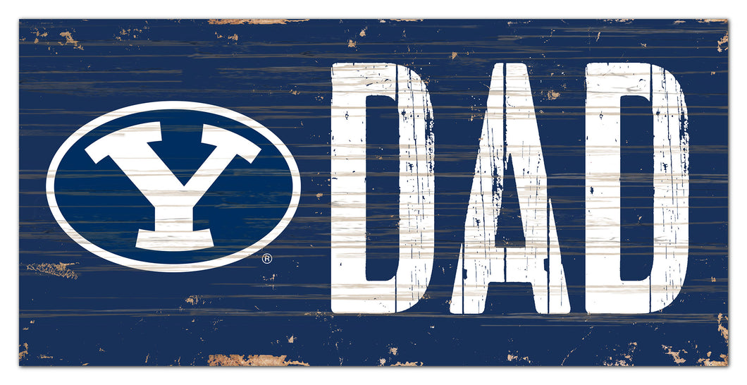 BYU Cougars Dad Wood Sign - 6
