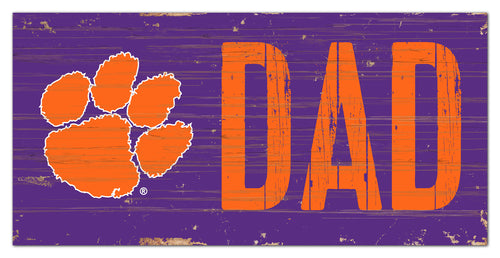 Clemson Tigers Dad Wood Sign - 6