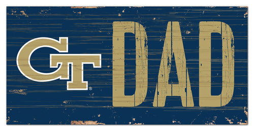 Georgia Tech Yellow Jackets Dad Wood Sign - 6