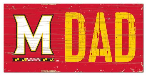 Maryland Terrapins Dad Wood Sign - 6