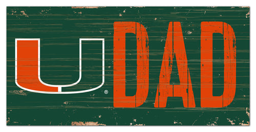 Miami Hurricanes Dad Wood Sign - 6