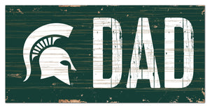 Michigan State Spartans Dad Wood Sign - 6"x12"
