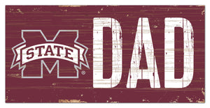Mississippi State Bulldogs Dad Wood Sign - 6"x12"