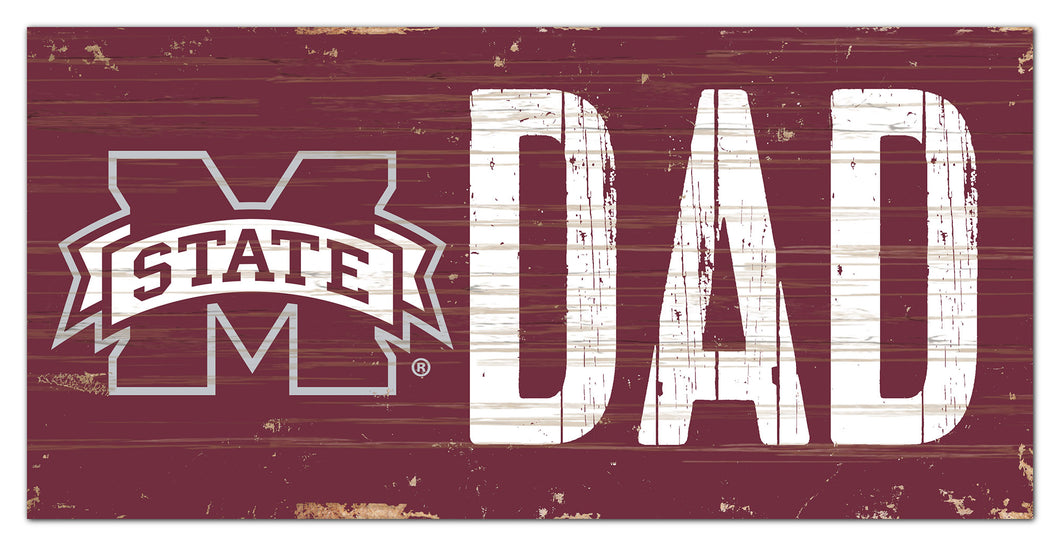Mississippi State Bulldogs Dad Wood Sign - 6