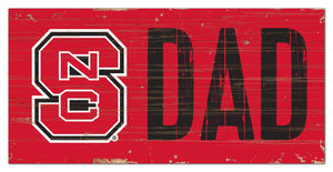NC State Wolfpack Dad Wood Sign - 6"x12"