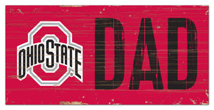Ohio State Buckeyes Dad Wood Sign - 6"x12"