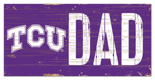 TCU Horned Frogs Dad Wood Sign - 6