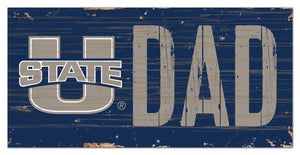 Utah State Aggies Dad Wood Sign - 6"x12"