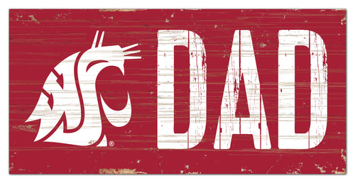 Washington State Cougars Dad Wood Sign - 6