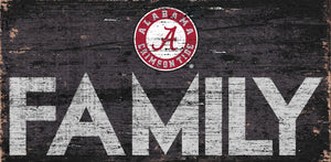 Alabama Crimson Tide Family Wood Sign - 12" x 6"