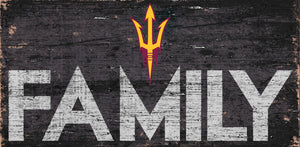 Arizona State  Sun Devils Family Wood Sign - 12" x 6"