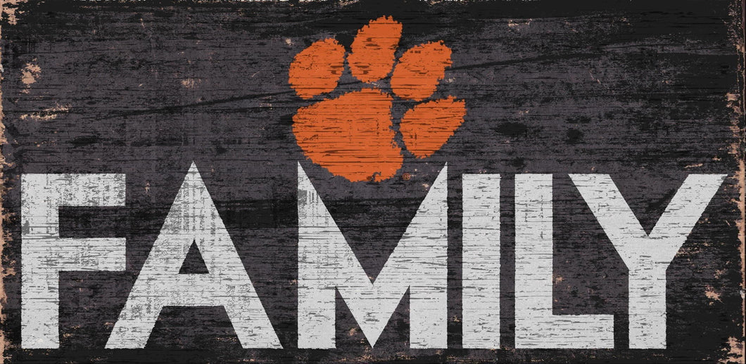 Clemson Tigers Family Wood Sign