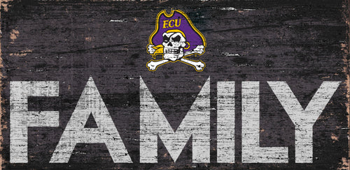 East Carolina Pirates Family Wood Sign