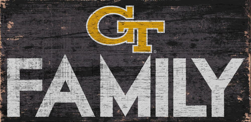 Georgia Tech Yellowjackets Family Wood Sign