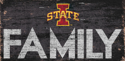 Iowa State  Cyclones Family Wood Sign