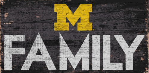 Michigan Wolverines Family Wood Sign