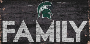 Michigan State  Spartans Family Wood Sign