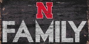 Nebraska Cornhuskers Family Wood Sign 