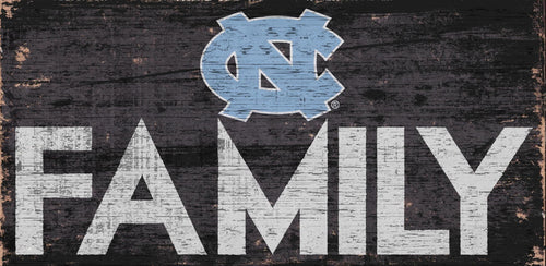 North Carolina Tar Heels Family Wood Sign