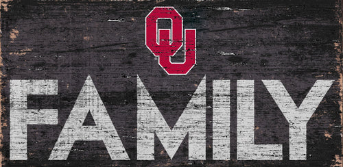 Oklahoma Sooners Family Wood Sign - 12