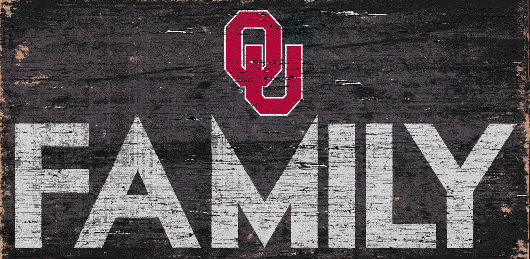 Oklahoma Sooners Family Wood Sign - 12
